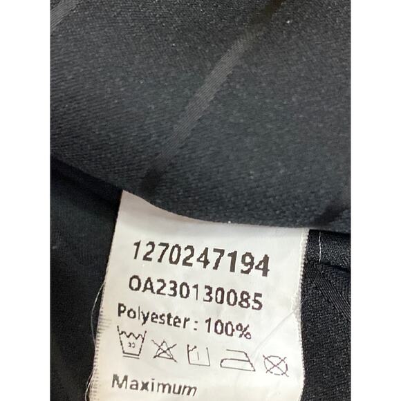 Commense Women's Black Silk Satin Striped Long Sleeve Button Down Shirt Top Sz S - Picture 4 of 4